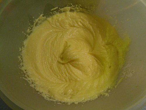 Mixed butter and sugar