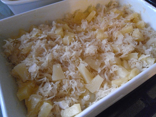 Sauerkraut with pineapple