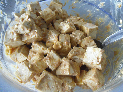 Tofu marinated