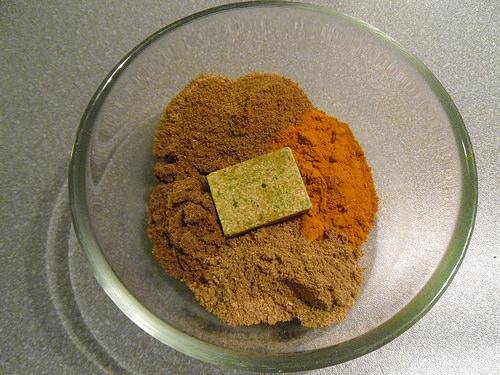 combining the spices