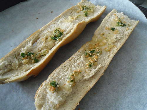 garlic on bread