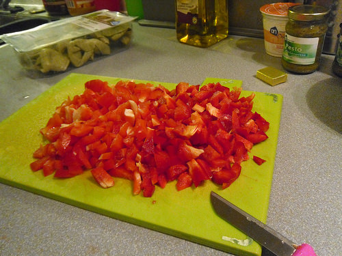 sliced and diced paprika