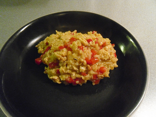 Risotto-with-soy-sauce-and-egg-close-up