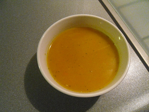 Pumpkin-Soup-close-up-white-bowl