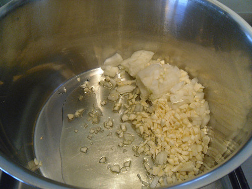 Bake the onion and garlic