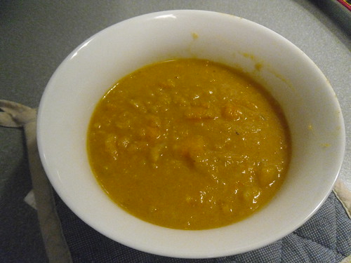 Lentils and Sweet Potato Soup close up